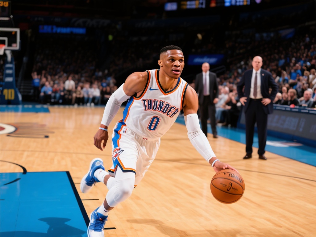 四年前的今天,威少以14分21板24助攻创下惊人三双纪录 值得一提的是,这场比赛中威少的助攻次数甚